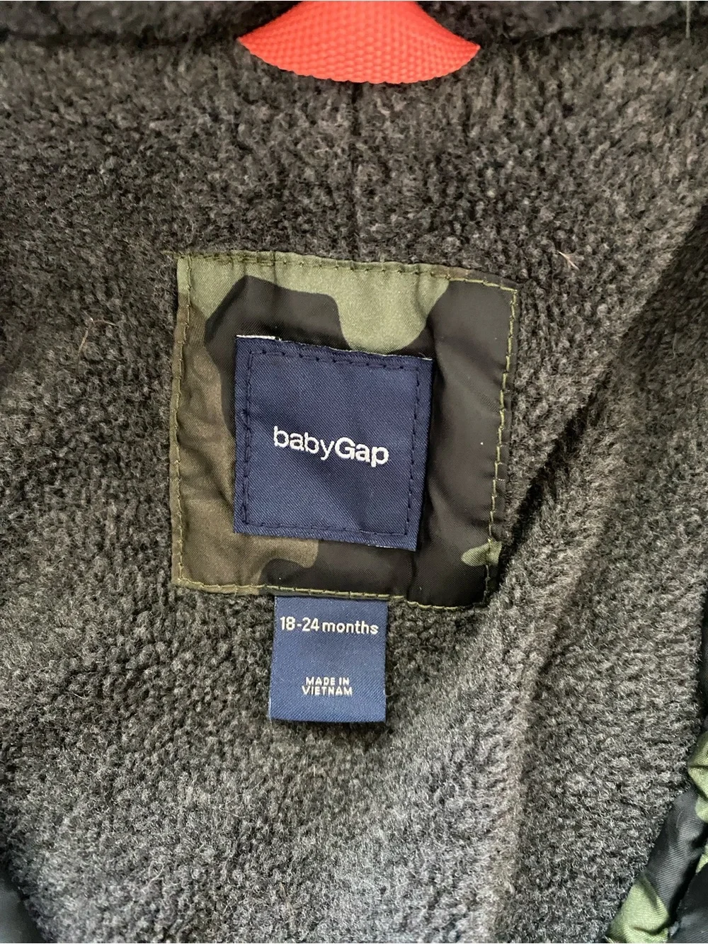 GAP Hooded Down Camo One-Piece Snowsuit - Olive, Dark Green & Black